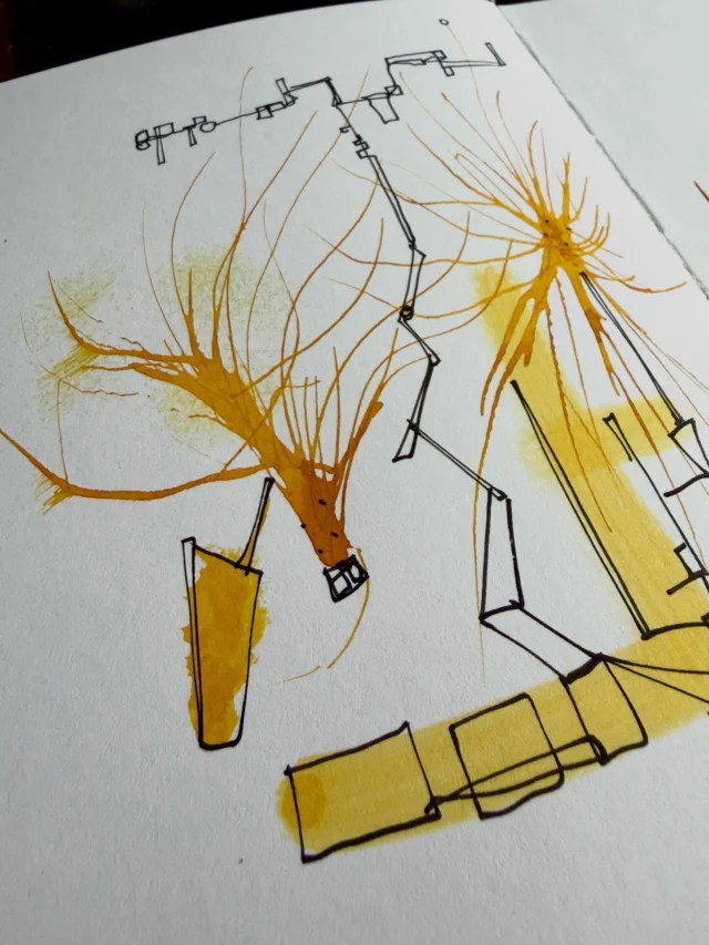 Fountain pen ink spill #StressDoodle #StressDoodling