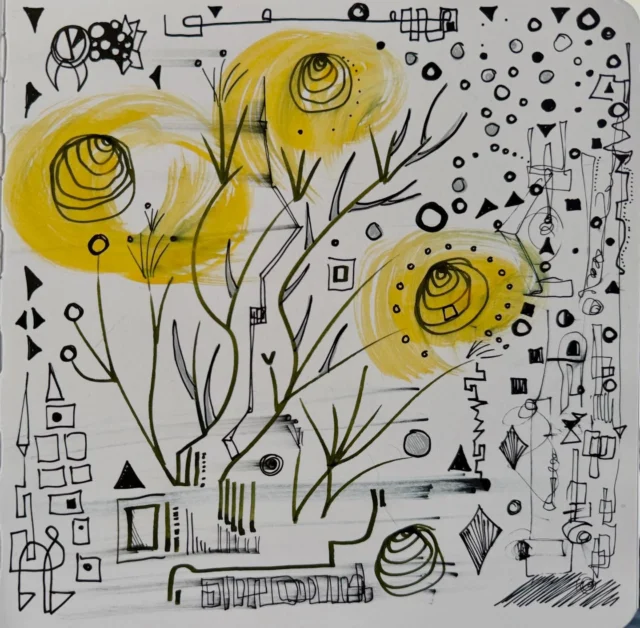 Thought this one was done. It wasn’t. #StressDoodle #StressDoodling