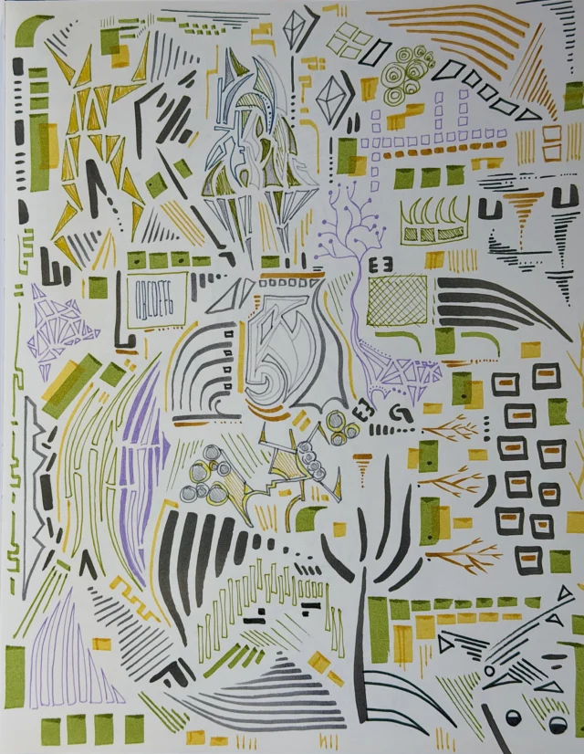 Traditional #StressDoodle #StressDoodling Ohuhu markers, various pens