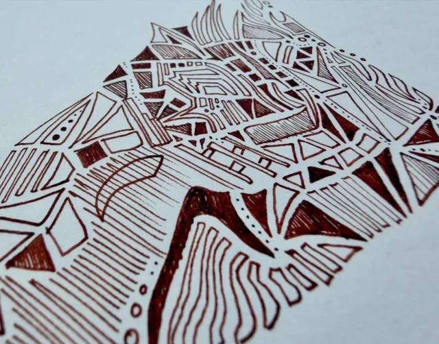 All fountain pen #StressDoodle #StressDoodling this time. Lamy Safari extra fine