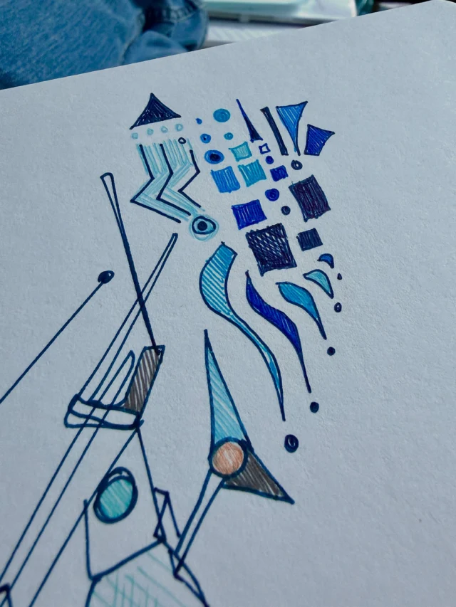 Needed these @pilotpenusa pens 😅 #StressDoodle #StressDoodling G2 assorted blues and extra fine frixion waai assorted inks