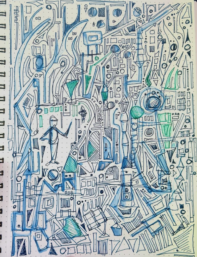 More fountain pen #StressDoodle #StressDoodling